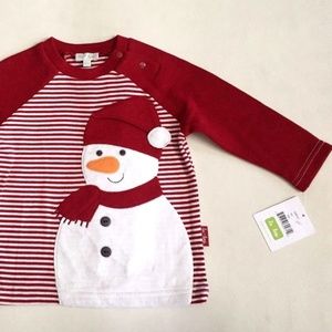 LeTop Baby Boys Christmas Snowman Knit Shirt 12M